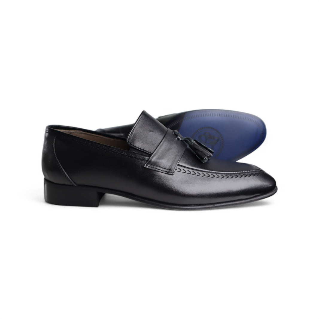 Wenitto Mens Tassel Loafer  black Shoes