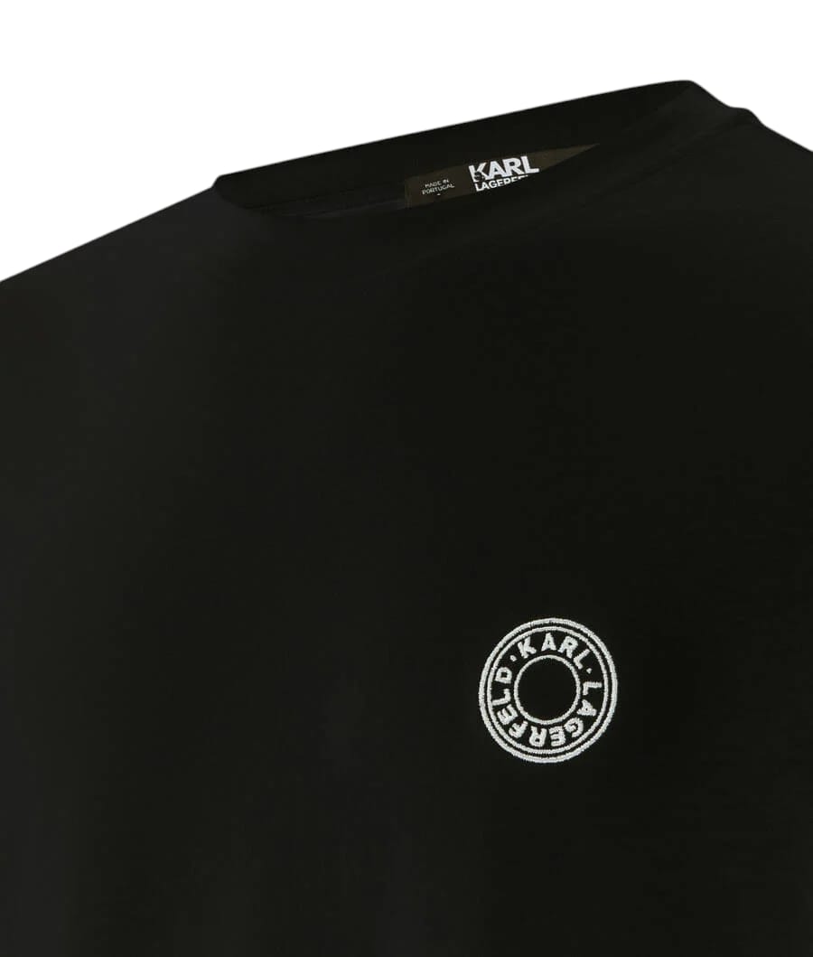 Karl Lagerfeld Small Circle Linen T-shirt