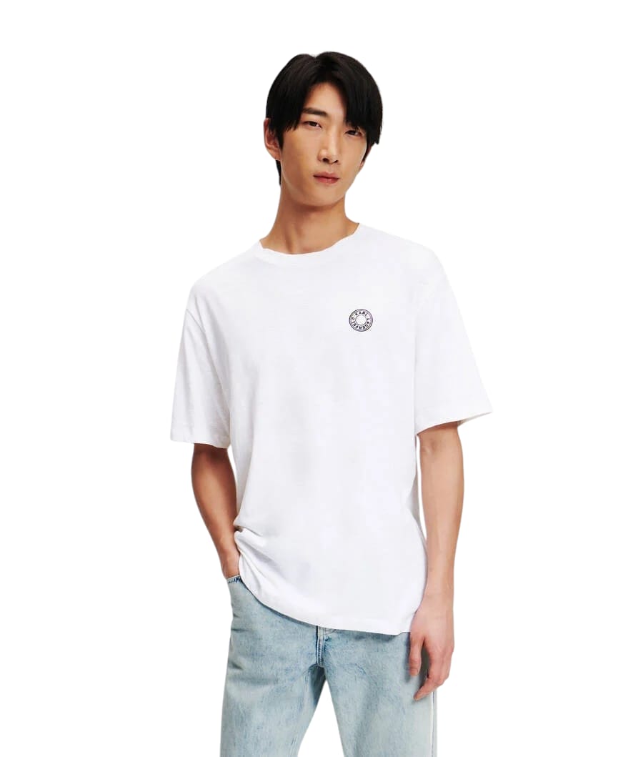 Karl Lagerfeld Small Circle Linen T-shirt