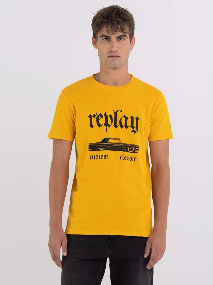 Replay Mens Yellow T-shirt