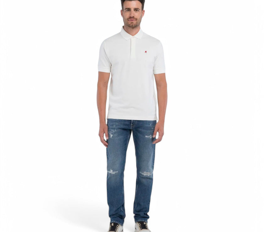 Replay Polo Top-White