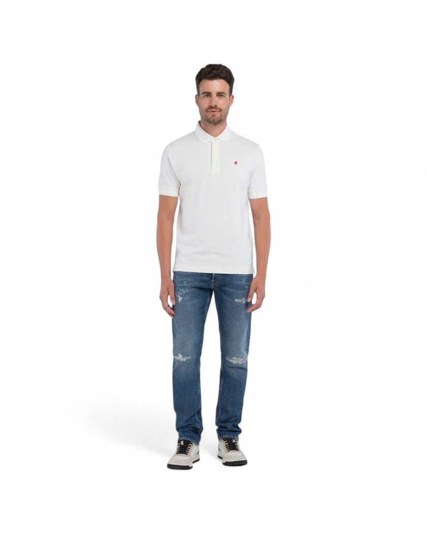 Replay Polo Top-White