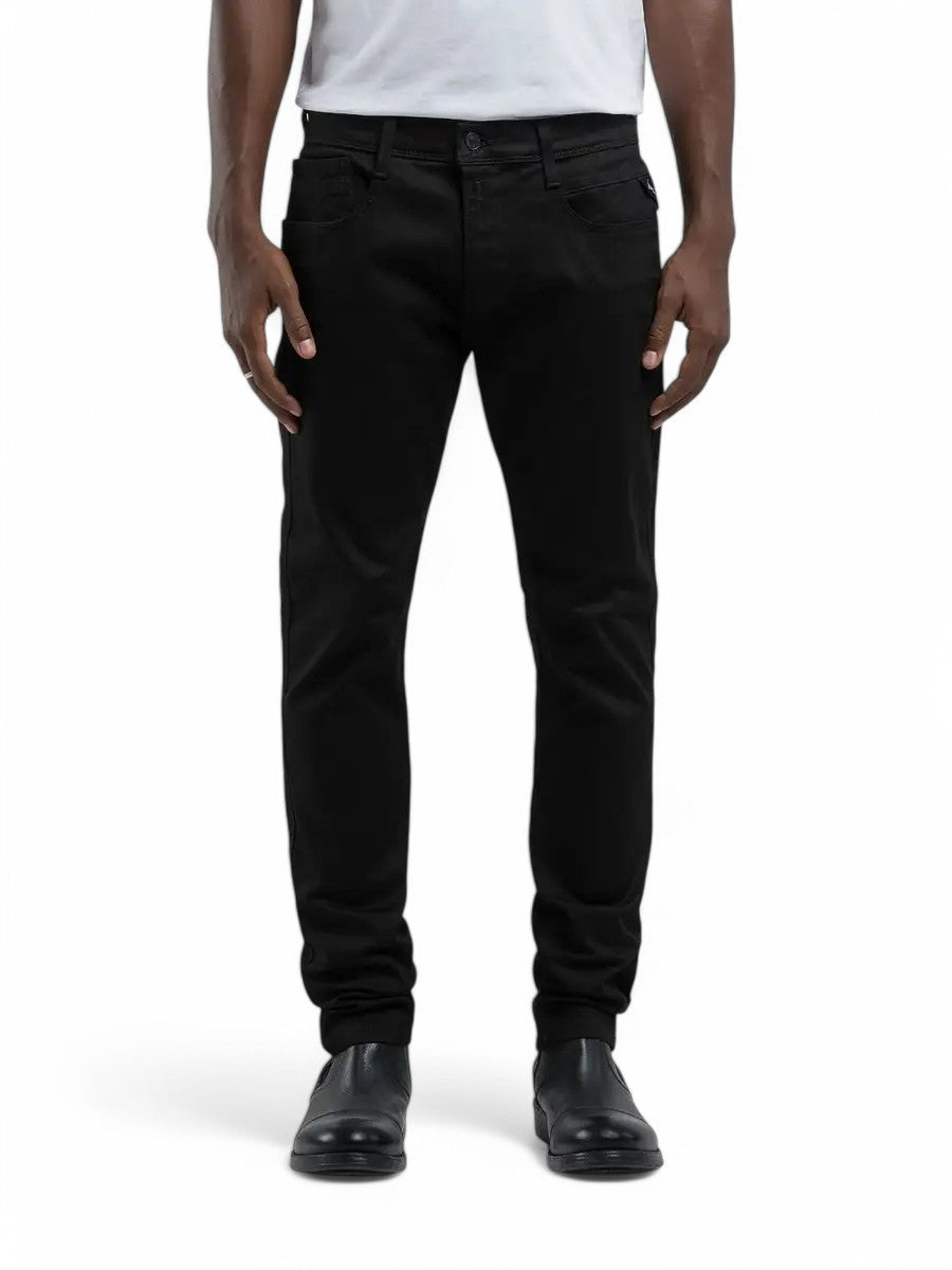 Replay Mens  Hyperflex Black Jeans