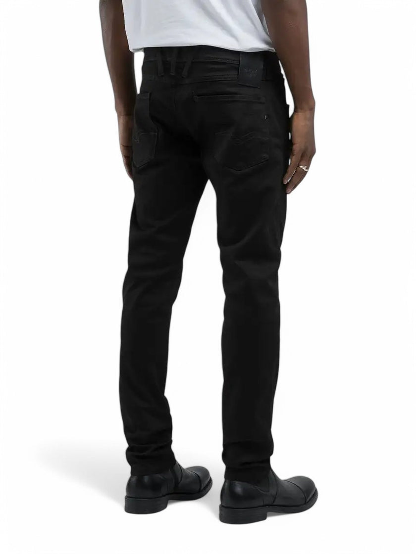 Replay Mens  Hyperflex Black Jeans