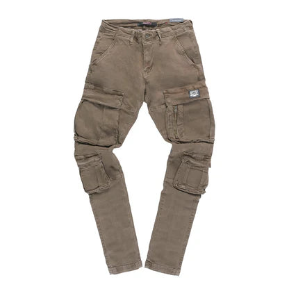 Cutty Mens Vin Cargo Skinny Pants - Chocolate