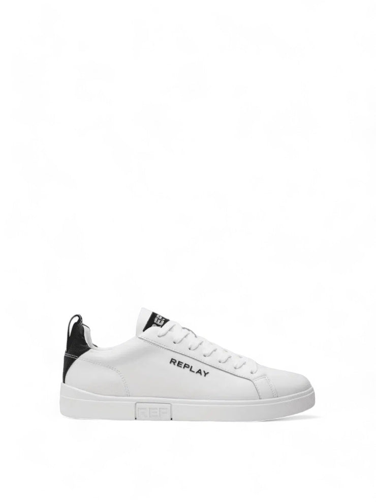 Replay Mens Polys Logo Leather Sneakers with Laces