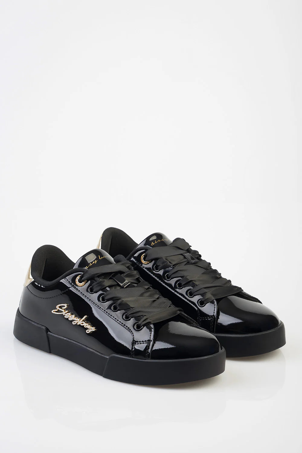 Sissy Boy Marty Patent Sneakers – Black