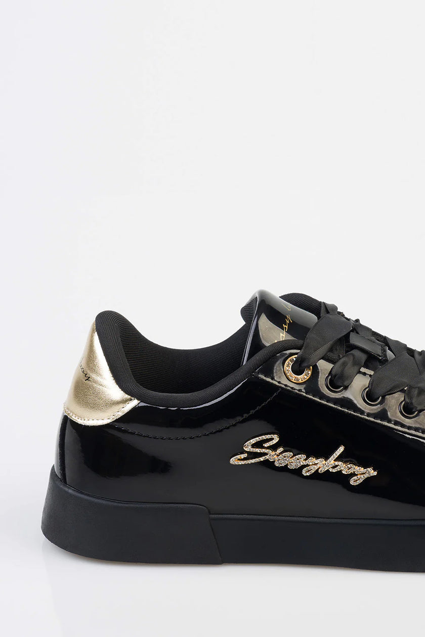 Sissy Boy Marty Patent Sneakers – Black
