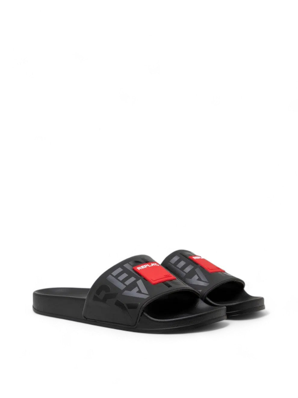 Replay Up Label Black Slippers