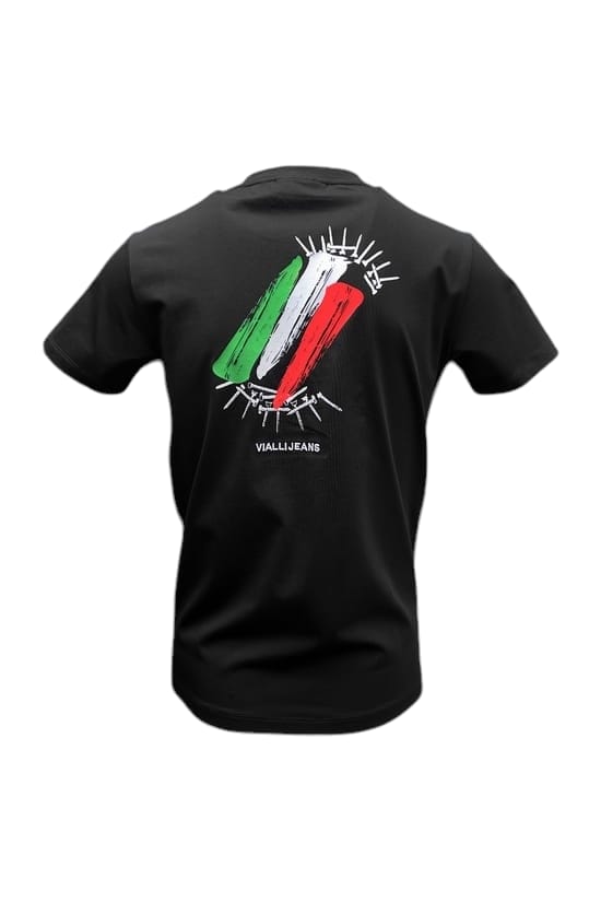 Vialli Mens Black Bold T-shirt