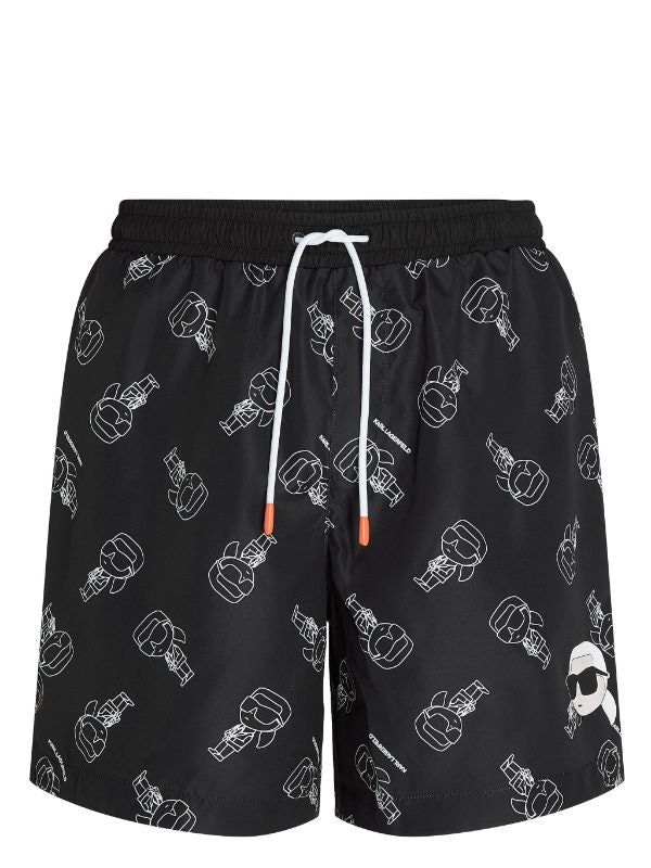 Karl Lagerfeld Ikonik 2.0 AOP Med Shorts