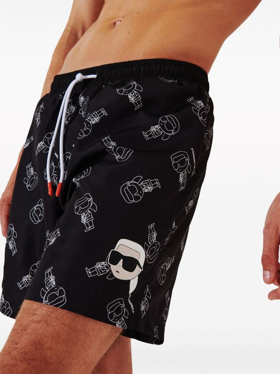 Karl Lagerfeld Ikonik 2.0 AOP Med Shorts