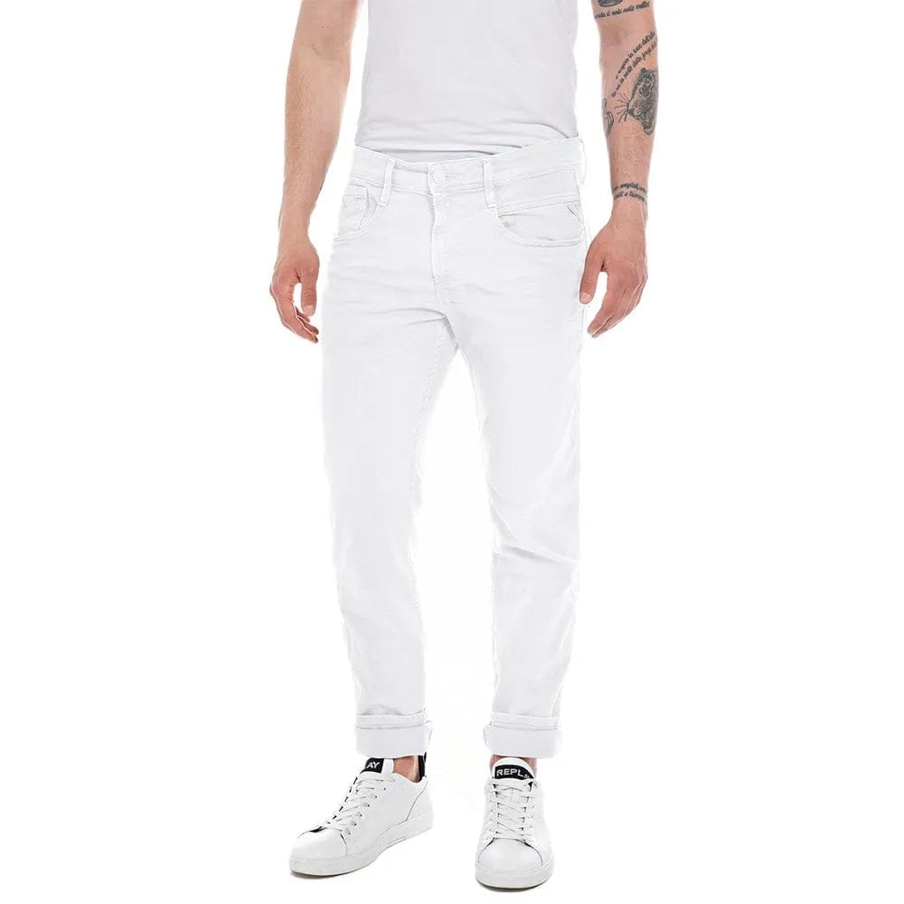 Replay Mens White Jeans