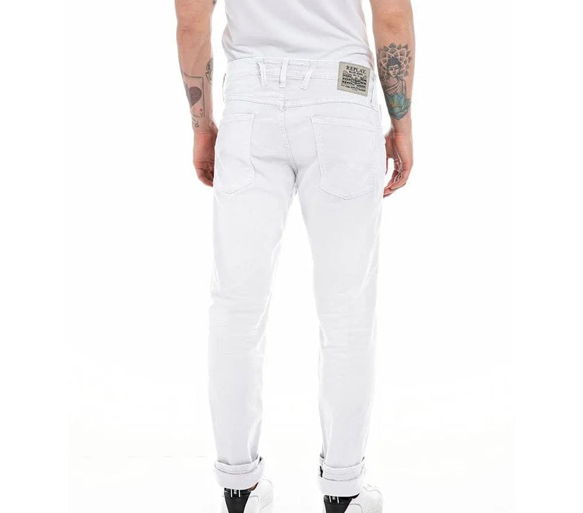 Replay Mens White Jeans