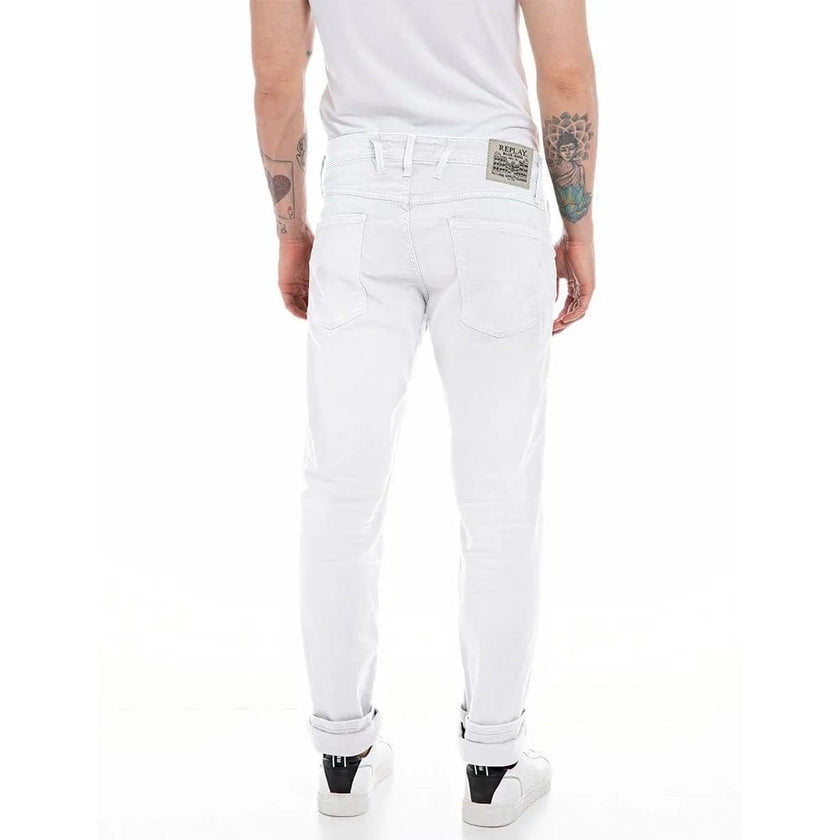 Replay Mens White Jeans