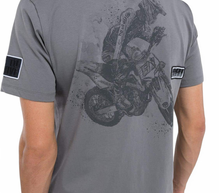 Replay Mens Grey Rider T-shirt