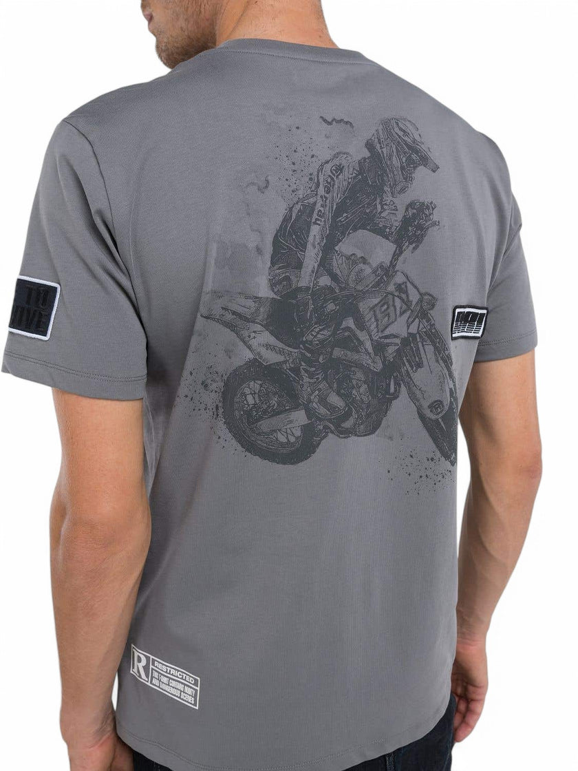 Replay Mens Grey Rider T-shirt