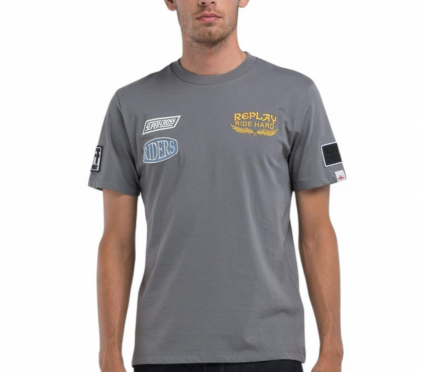 Replay Mens Grey Rider T-shirt