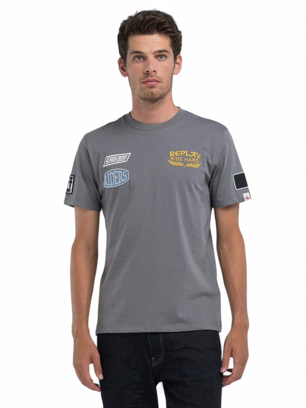 Replay Mens Grey Rider T-shirt