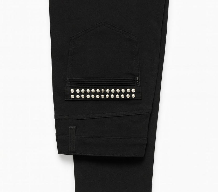 KINGZ Studded Pocket Denim- Black