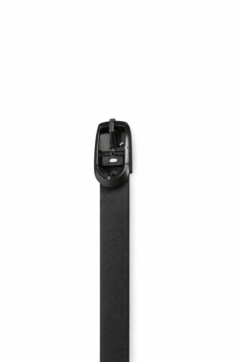 Matte Black Leather Belt