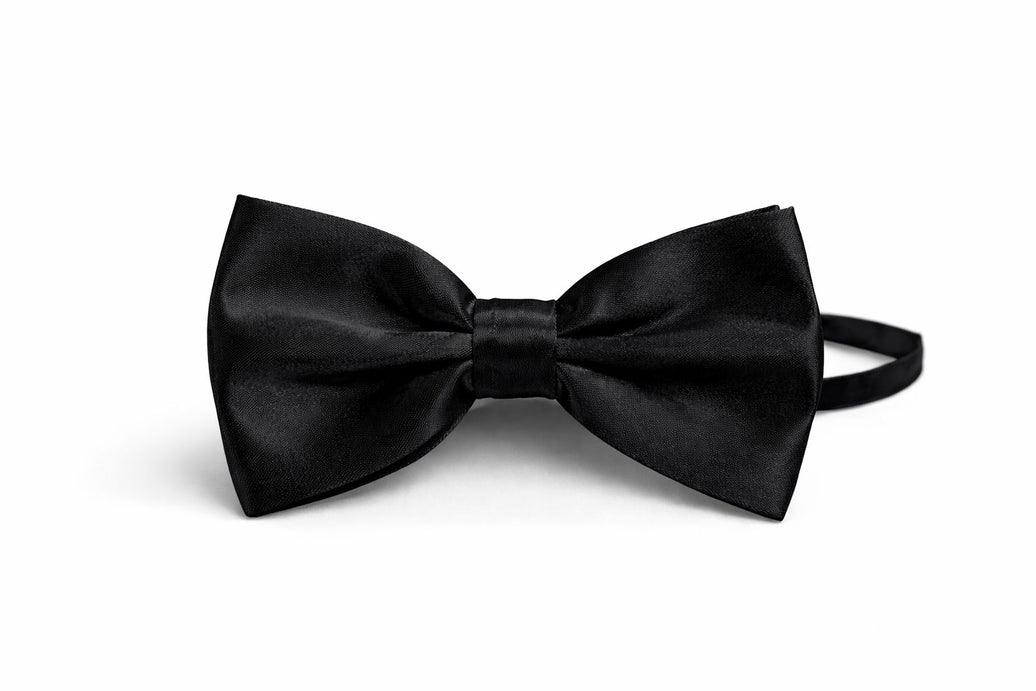Black Satin Bow Tie
