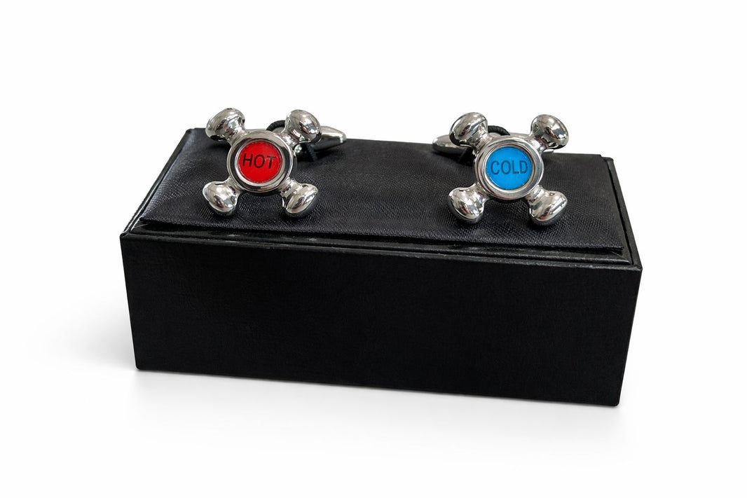 Hot and Cold Tap Cufflinks