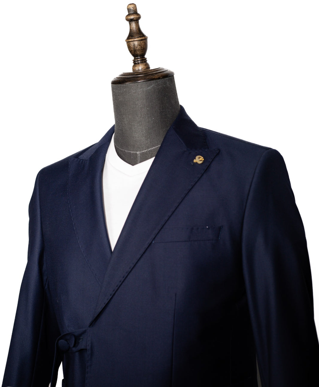 Hollman Notched Lapel Navy Suit