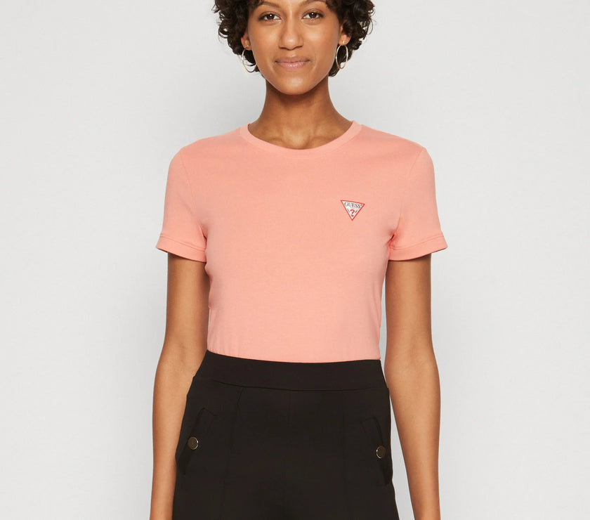 guess-mini-triangle-t-shirt-peach--Designer-Warehouse-South_africa