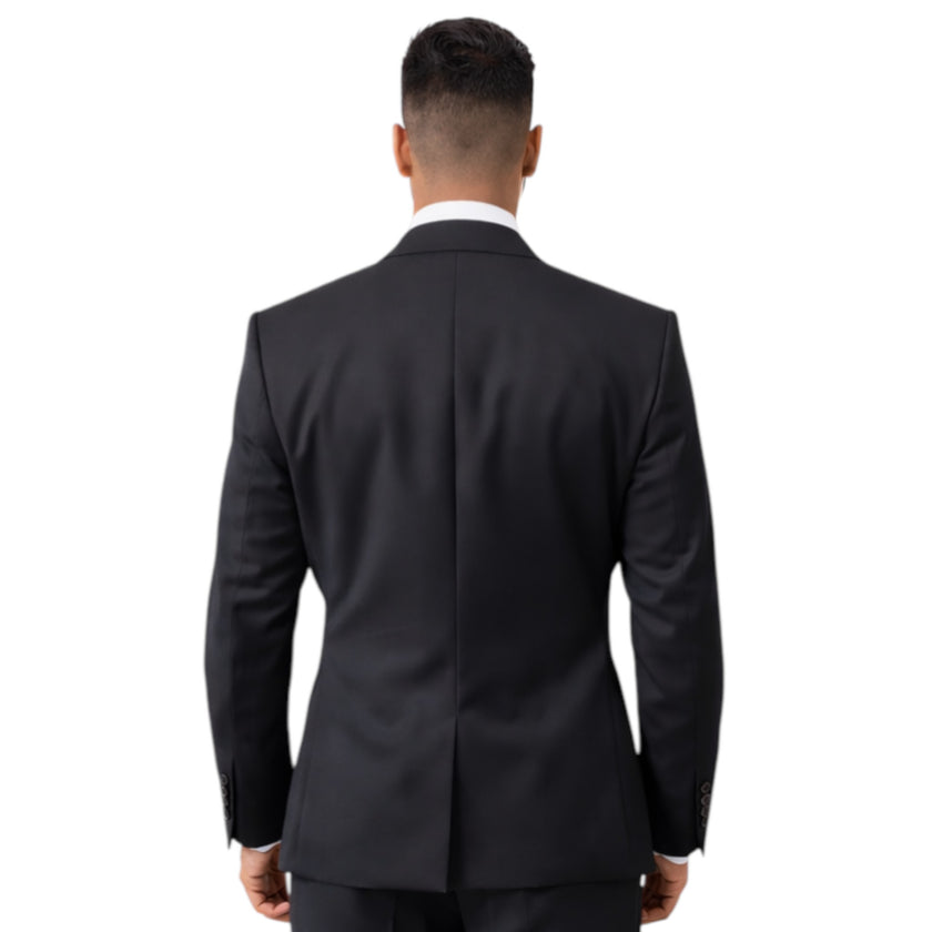 Men’s Slim Fit Black Double Breasted 2-Piece Suit