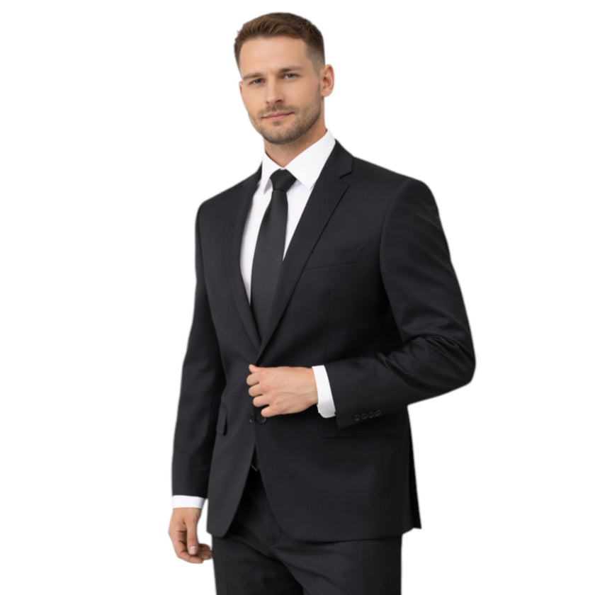 Men’s Slim Fit Black 2-Piece Suit.