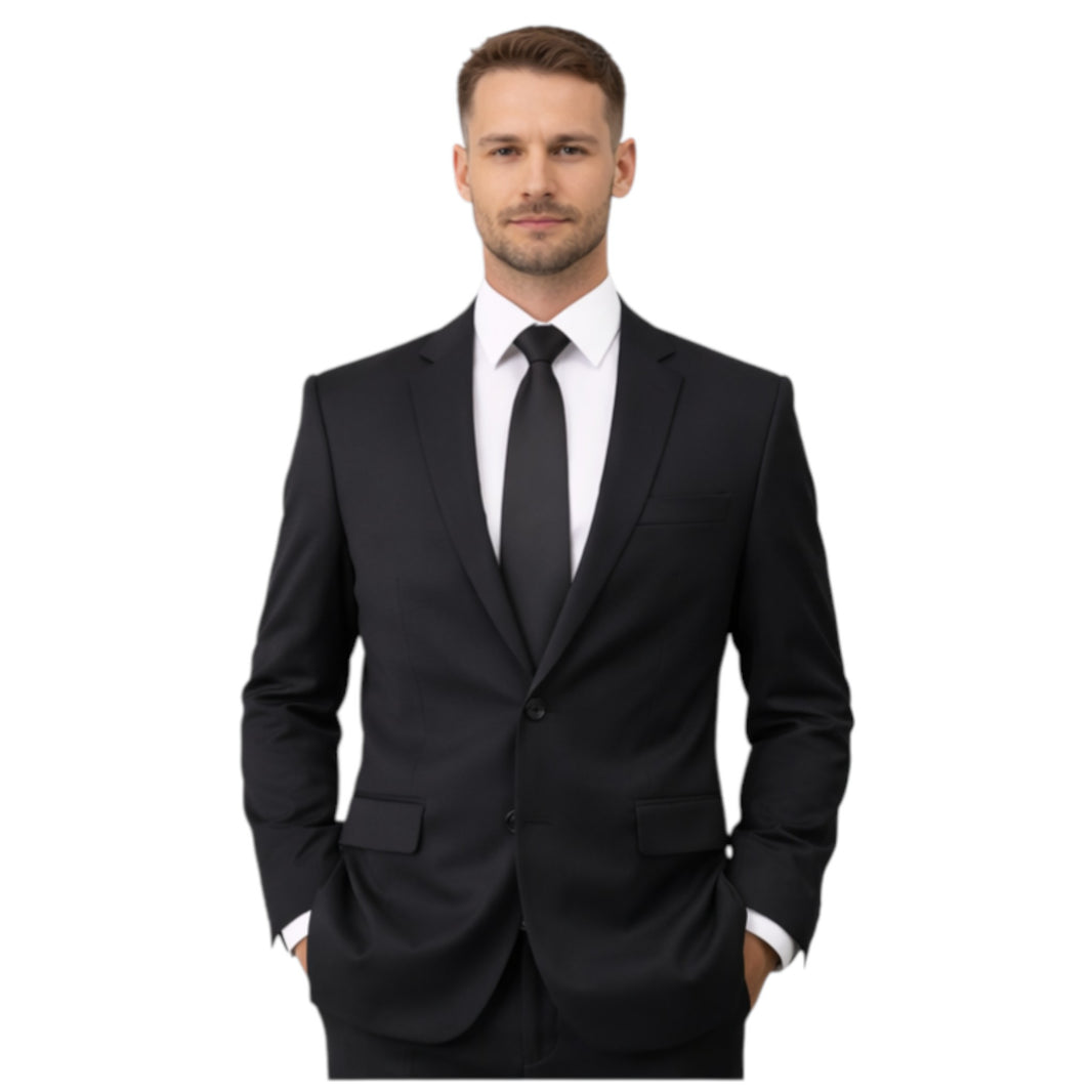 Men’s Slim Fit Black 2-Piece Suit.