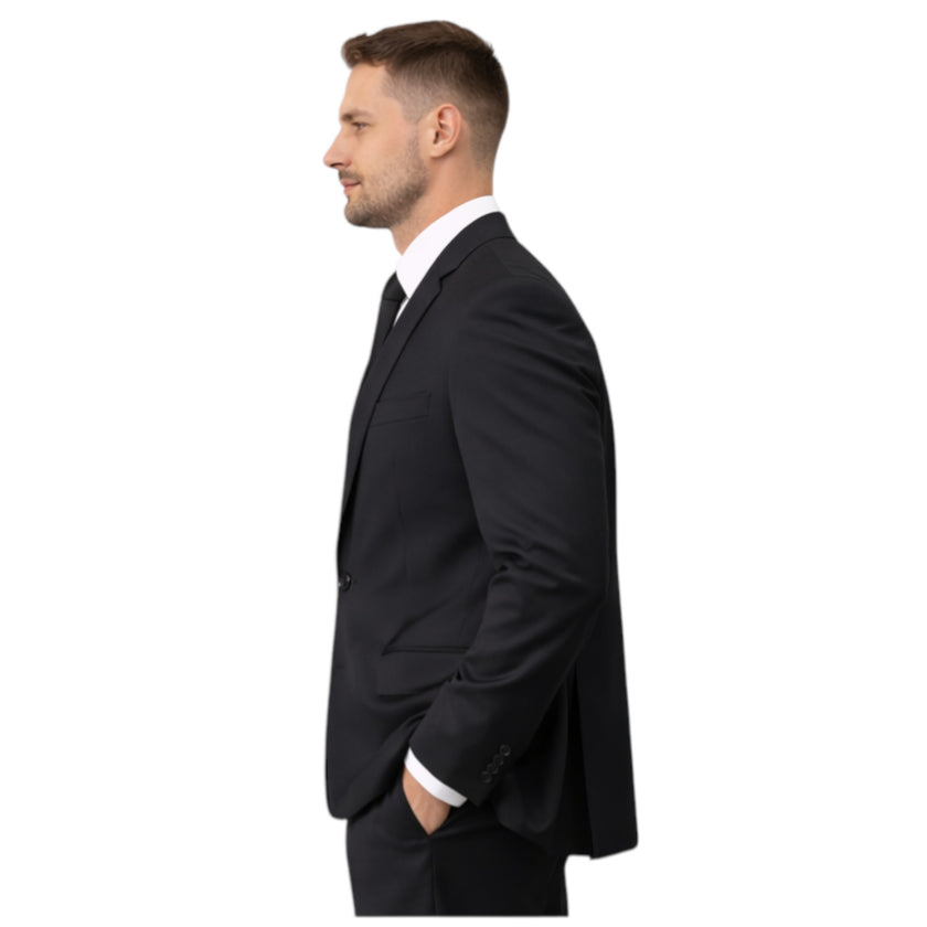 Men’s Slim Fit Black 2-Piece Suit.