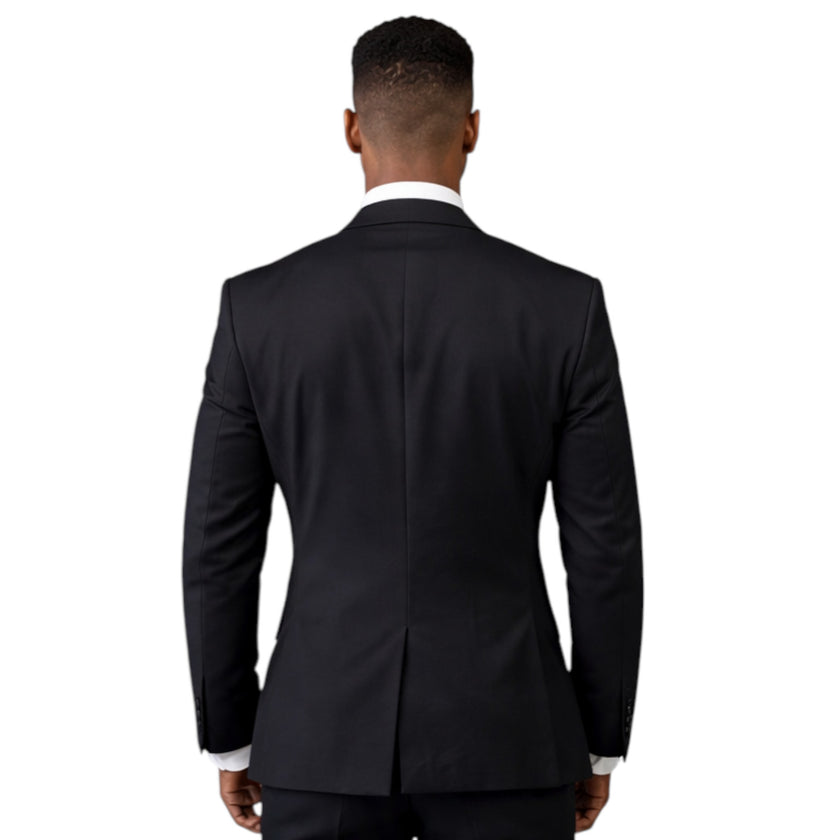 Men's Slim Fit Black 3-Piece Suit