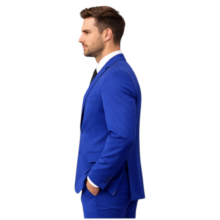 Men's Slim Fit Royal Blue 2-Piece Suit