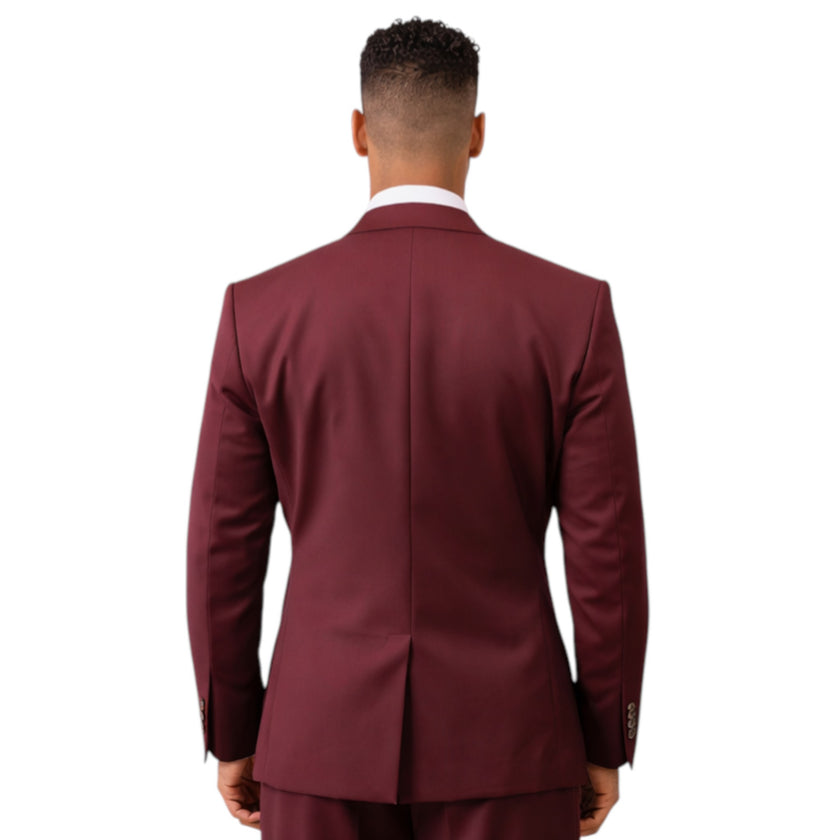 Men’s Slim Fit Maroon 2-Piece Suit