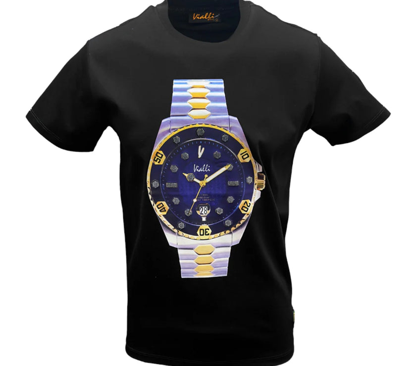 Vialli Hi-Ocean Black T-Shirt