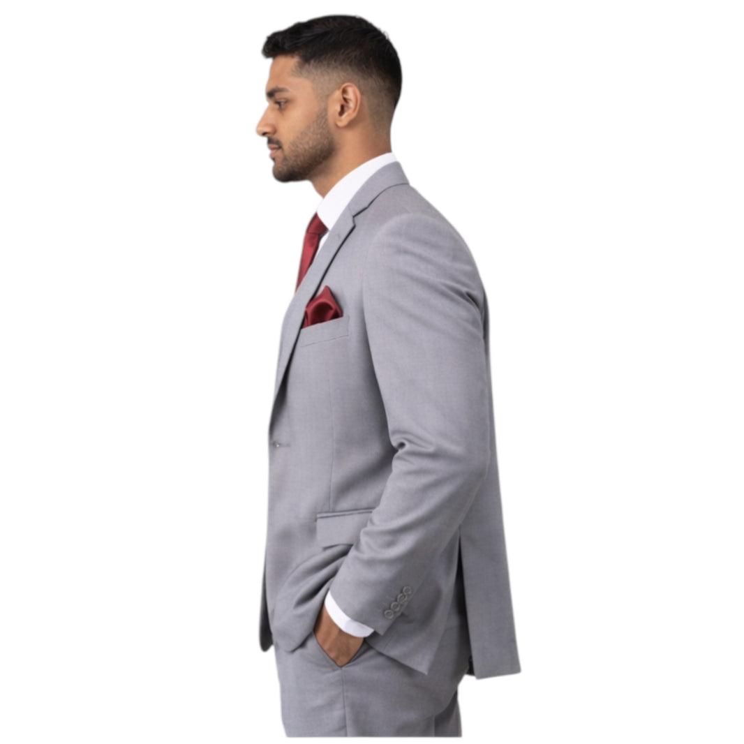 Men's Slim Fit Light grey 3-Piece Suit