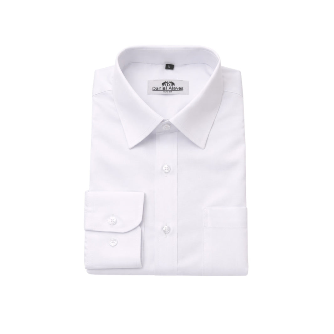 Men's Classic White Slim Fit Dress Shirt