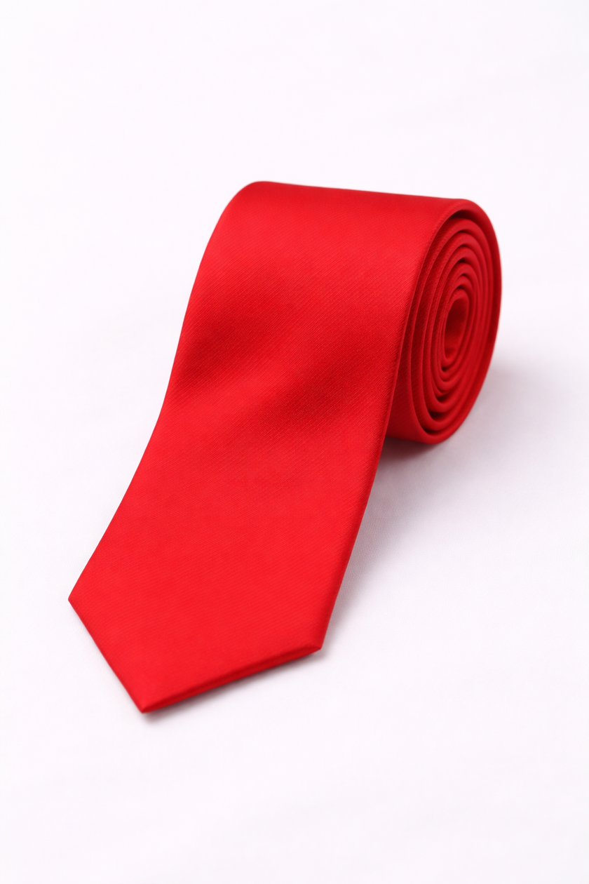 Men's Classic Red Silk Tie