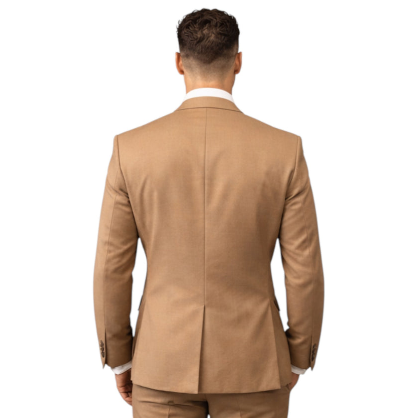 Men’s Slim Fit Tan 2-Piece Suit