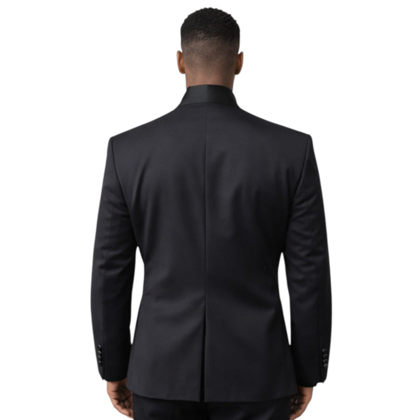 Mens Black Tuxedo 2-Piece Slim Fit Suit