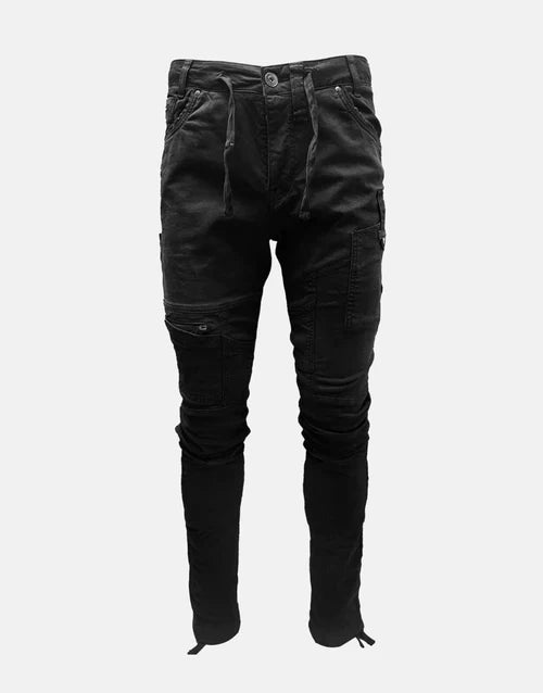 Vialli Black Ranger Cargo Pants