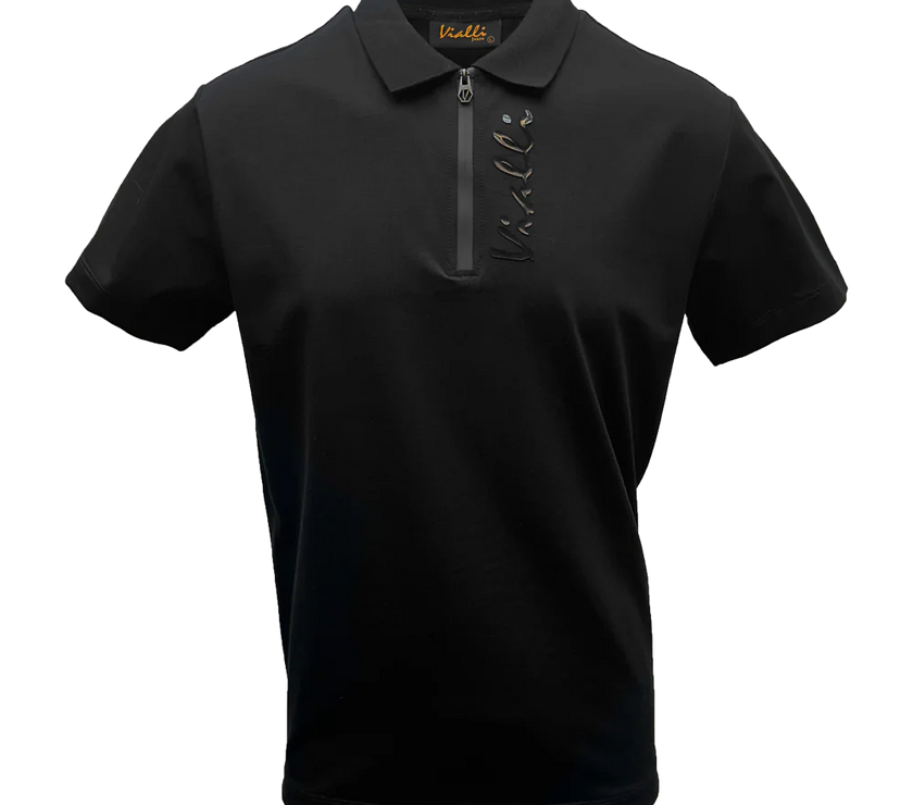 Vialli Mens Black Jaffar Golfer