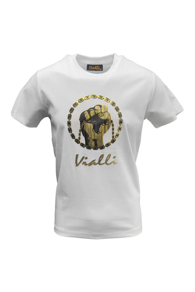 Vialli Mens White Ilowe T-Shirt