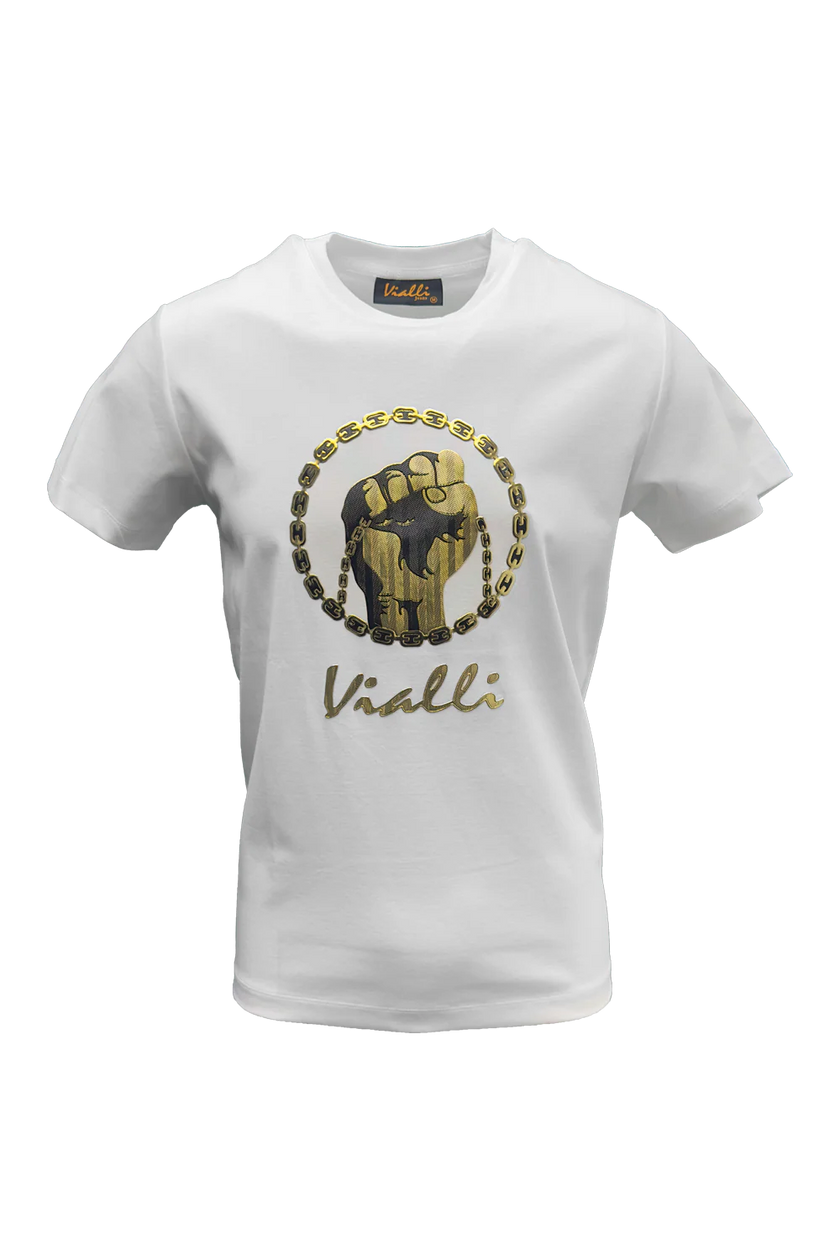 Vialli Mens White Ilowe T-Shirt