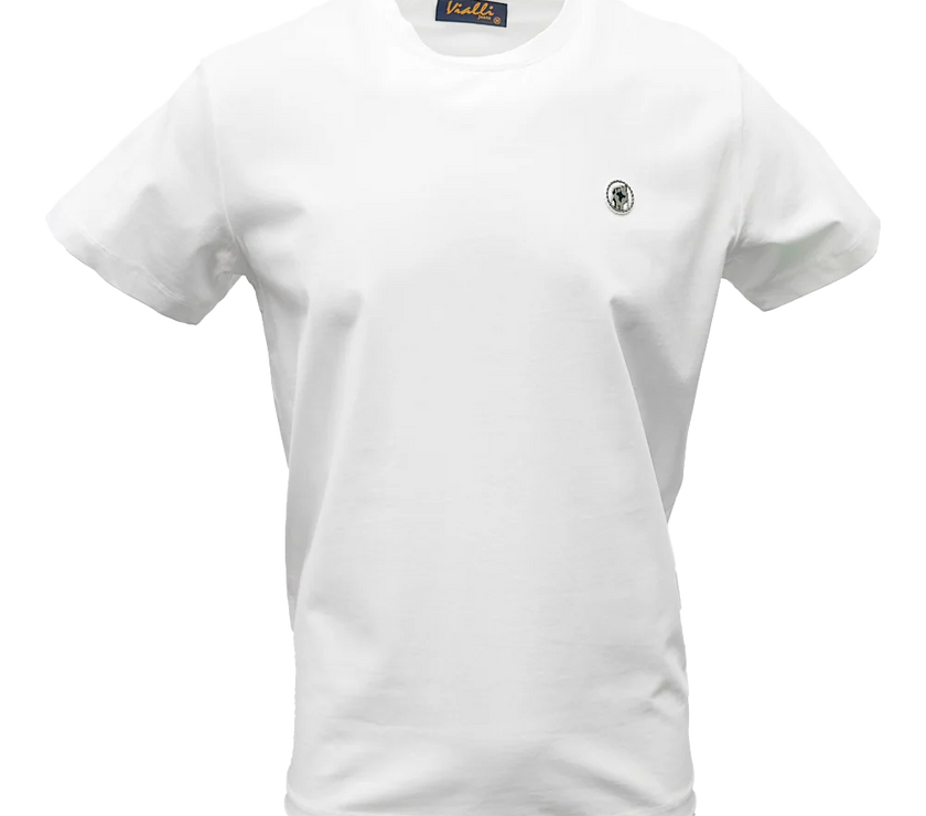 Vialli Mens White Identif  T-shirt
