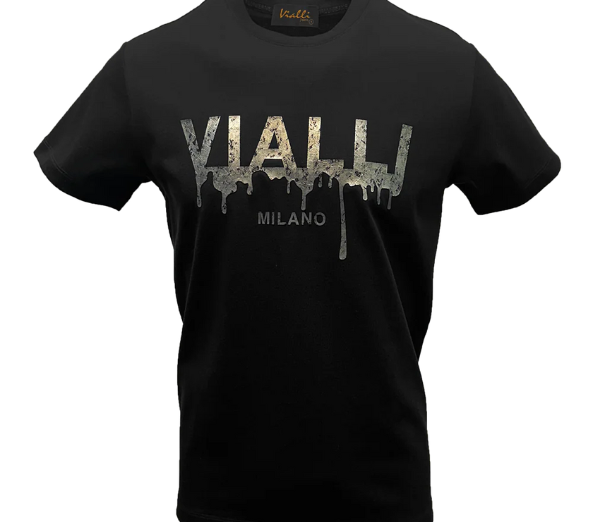 Vialli Mens Black Kluli T-Shirt