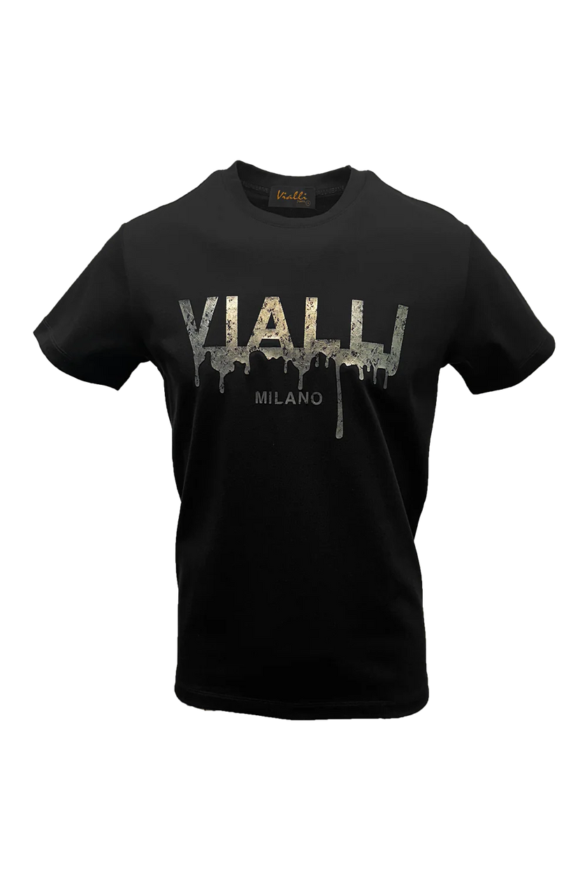 Vialli Mens Black Kluli T-Shirt - Main Image