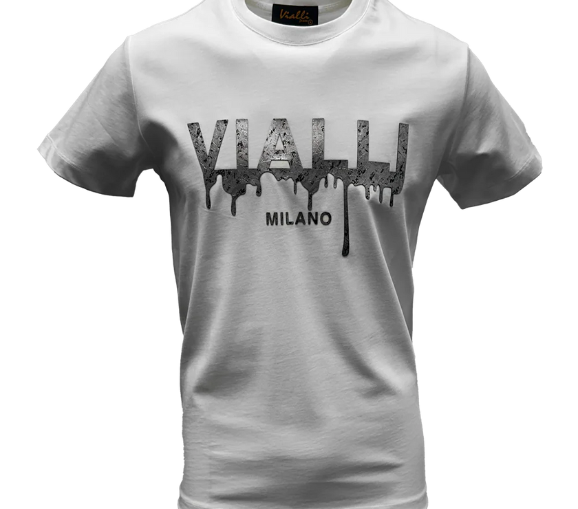 Vialli  Men's White Kluli T-Shirt
